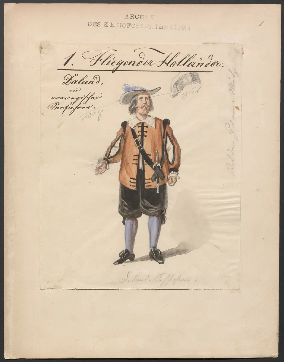 Der fliegende Holländer, Titel der Serie: Figurinen des k.k. Hofoperntheaters