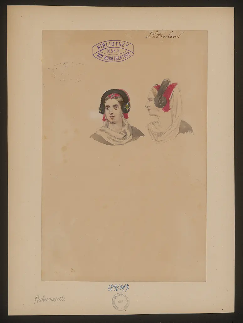Das Käthchen von Heilbronn, oder Die Feuerprobe, Titel der Serie: Figurinen des k.k. Hof-Burgtheaters