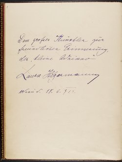 Gästebuch. Atelier Franz-Xaver Setzer, Wien