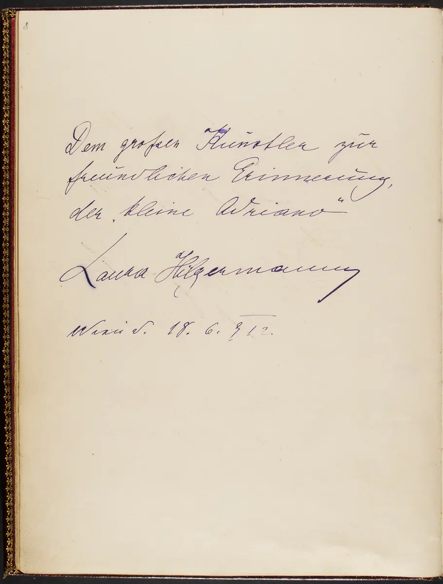 Gästebuch. Atelier Franz-Xaver Setzer, Wien