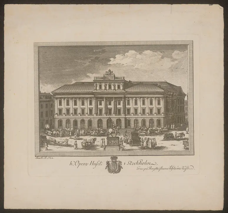 Stockholm, Oper (1. Haus), Titel in Vorlageform: K. Opera Huset i Stockholm, Alternativtitel: Stockholm, Königliches Opernhaus