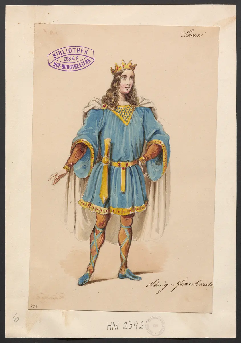 König Lear, Originaltitel: King Lear, Titel der Serie: Figurinen des k.k. Hof-Burgtheaters