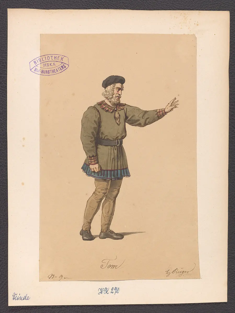 Die Feinde, Titel der Serie: Figurinen des k.k. Hof-Burgtheaters