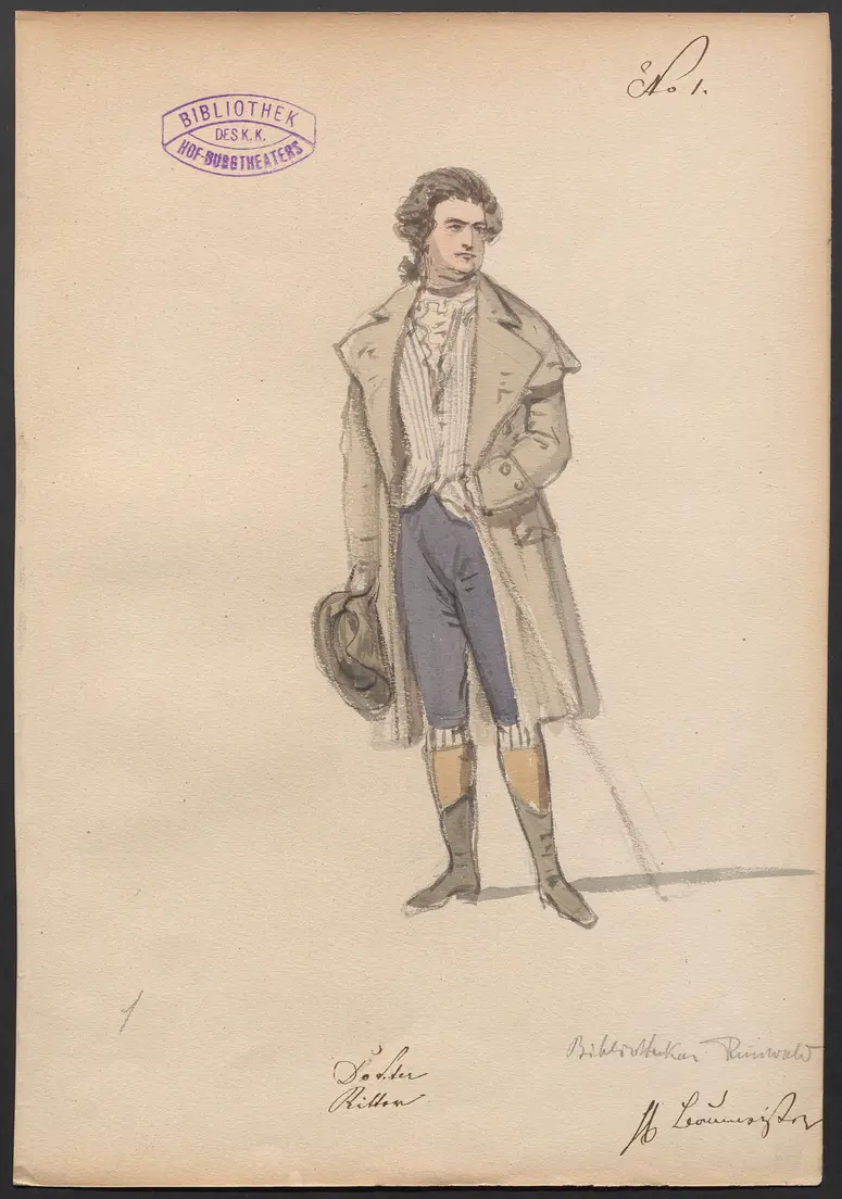 Doktor Ritter, Titel der Serie: Figurinen des k.k. Hof-Burgtheaters