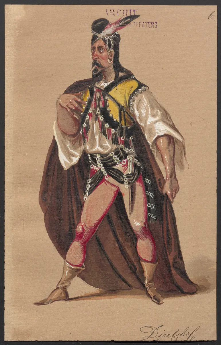Die Zigeunerin, Originaltitel: La Zingara, Titel der Serie: Figurinen des k.k. Hofoperntheaters