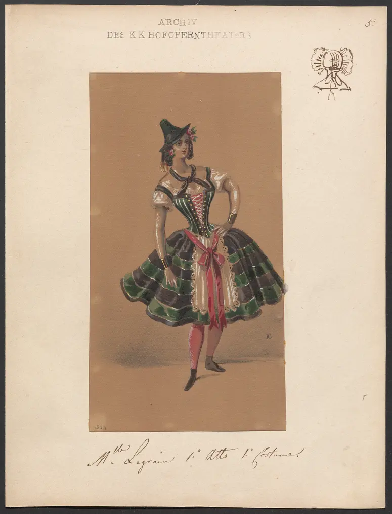 Juliska, Titel der Serie: Figurinen des k.k. Hofoperntheaters