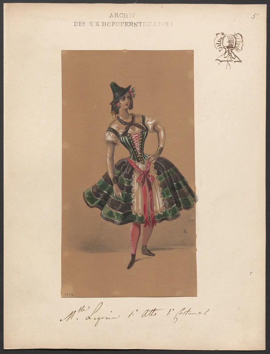 Juliska, Titel der Serie: Figurinen des k.k. Hofoperntheaters