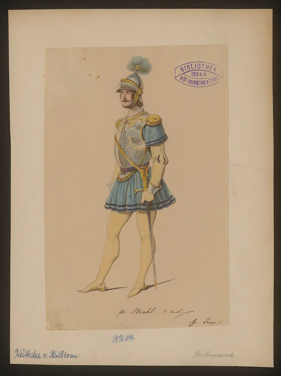 Das Käthchen von Heilbronn, oder Die Feuerprobe, Titel der Serie: Figurinen des k.k. Hof-Burgtheaters