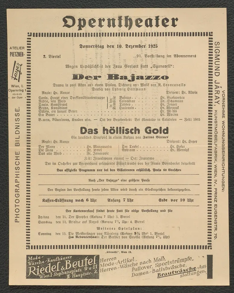Das höllisch Gold, Der Bajazzo
