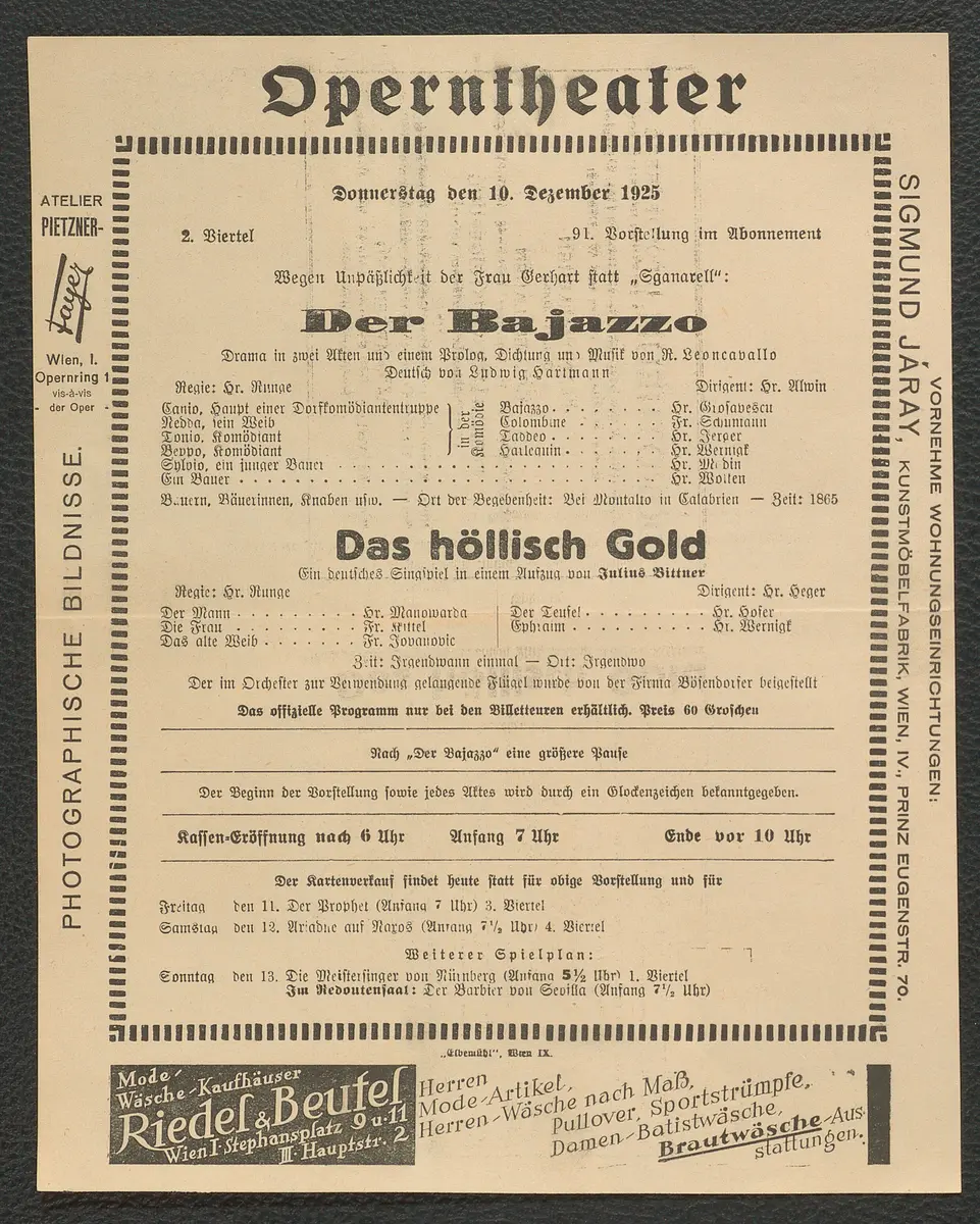 Das höllisch Gold, Der Bajazzo
