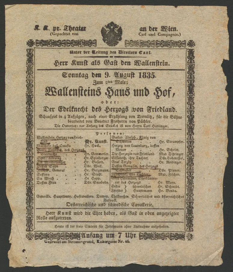 Wallensteins Haus und Hof , oder Der Edelknecht des Herzogs von Friedland
