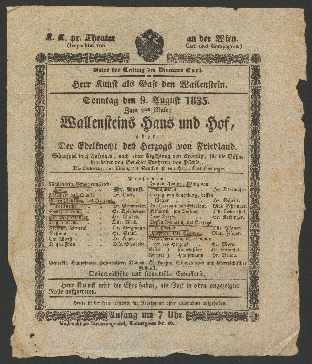 Wallensteins Haus und Hof , oder Der Edelknecht des Herzogs von Friedland