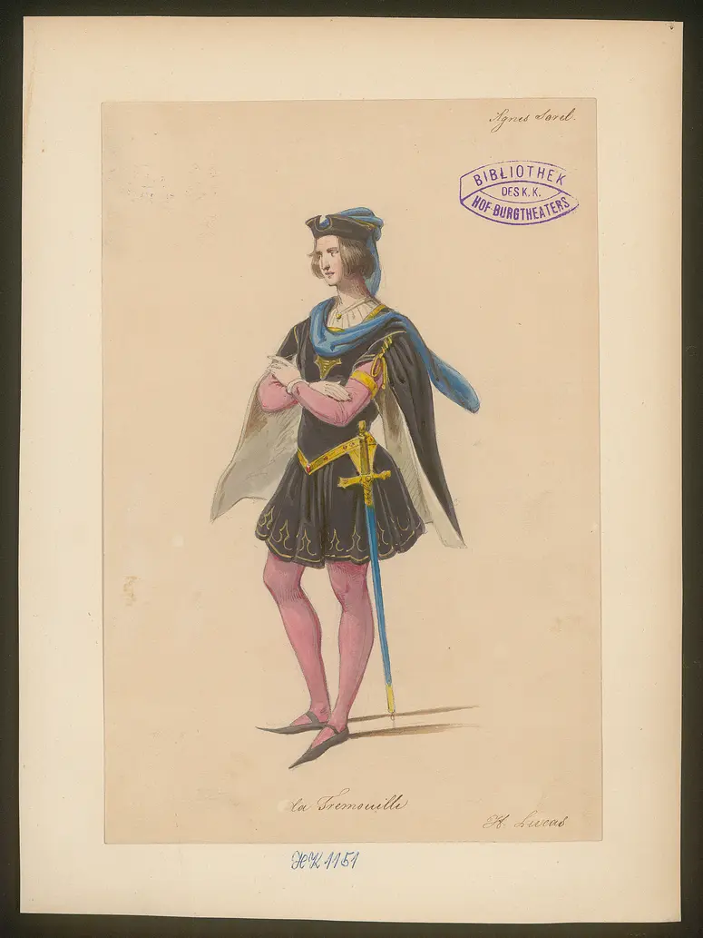 Agnes Sorel, Titel der Serie: Figurinen des k.k. Hof-Burgtheaters