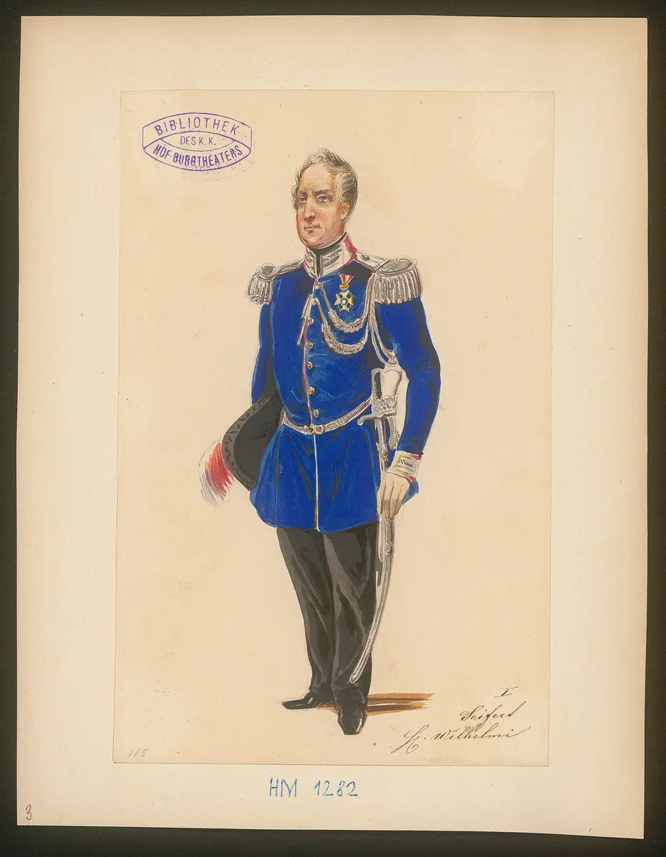 Peter im Frack, Titel der Serie: Figurinen des k.k. Hof-Burgtheaters