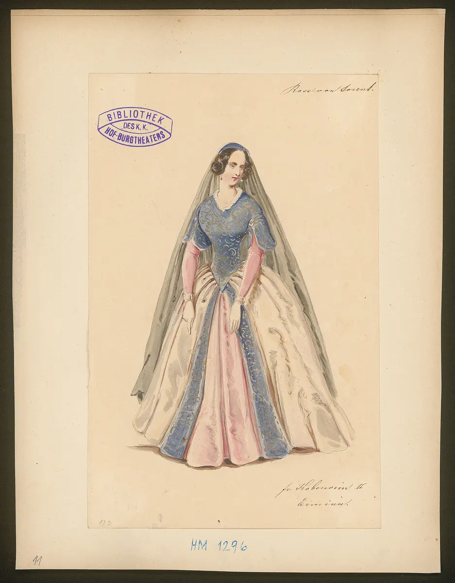 Die Rose von Sorrent, Titel der Serie: Figurinen des k.k. Hof-Burgtheaters