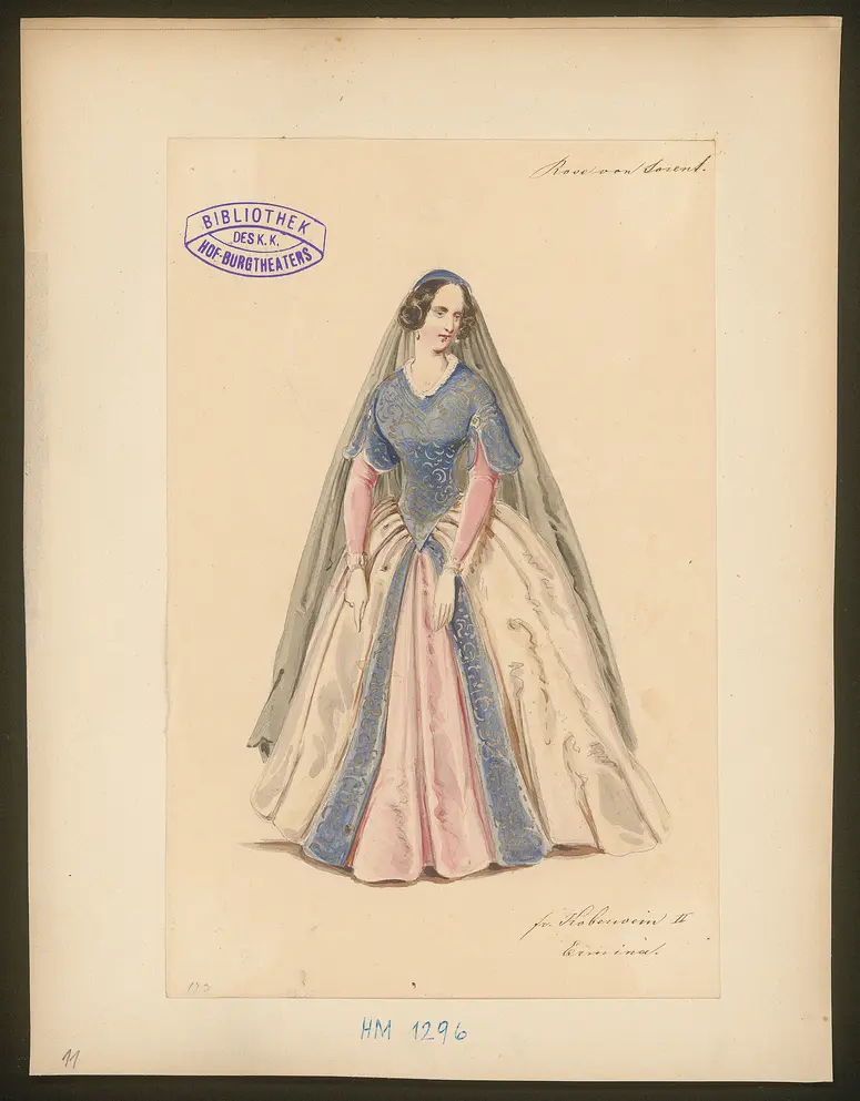 Die Rose von Sorrent, Titel der Serie: Figurinen des k.k. Hof-Burgtheaters