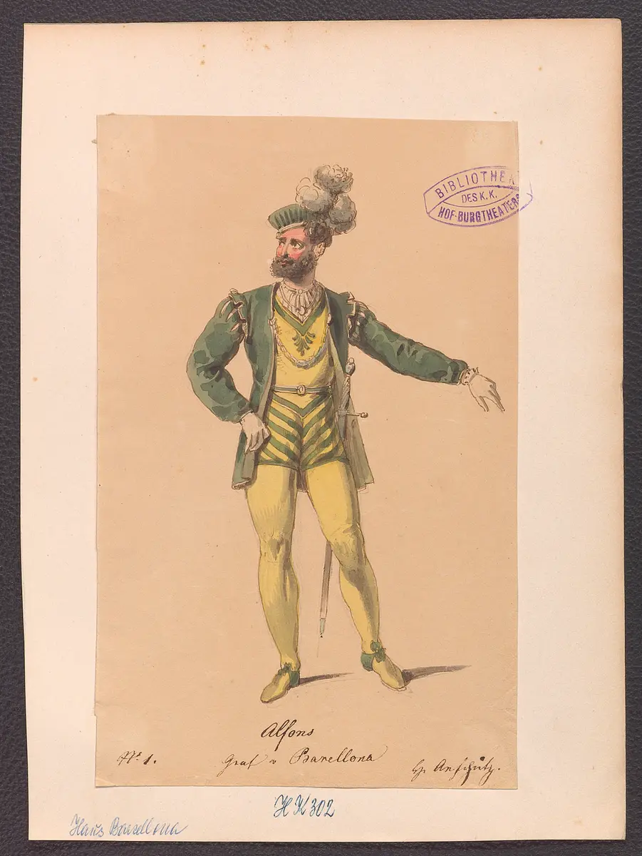 Das Haus Barcellona, Titel der Serie: Figurinen des k.k. Hof-Burgtheaters