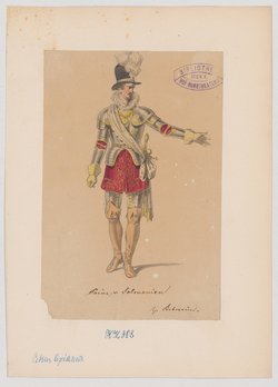 Petrus Apianus, oder Achtung der Wissenschaft, Titel der Serie: Figurinen des k.k. Hof-Burgtheaters