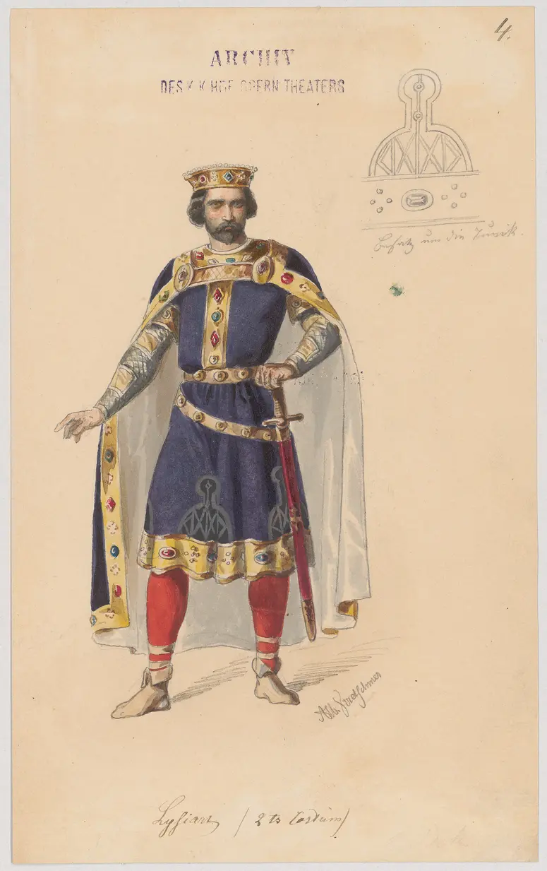 Euryanthe, Titel der Serie: Figurinen des k.k. Hofoperntheaters