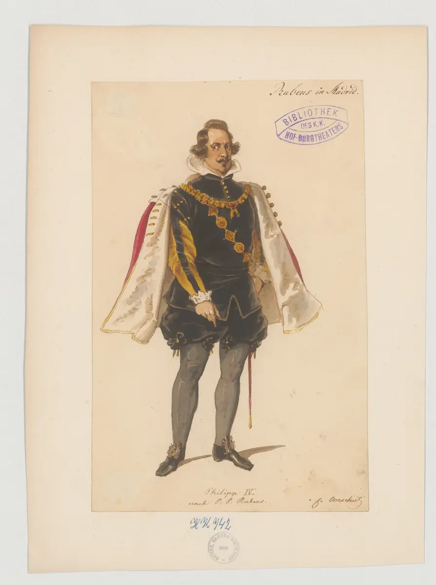 Rubens in Madrid, Titel der Serie: Figurinen des k.k. Hof-Burgtheaters