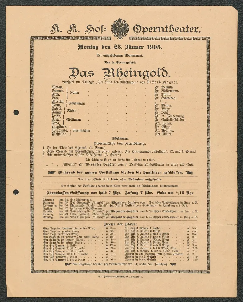 Das Rheingold, Weiterer Titel: Der Ring des Nibelungen