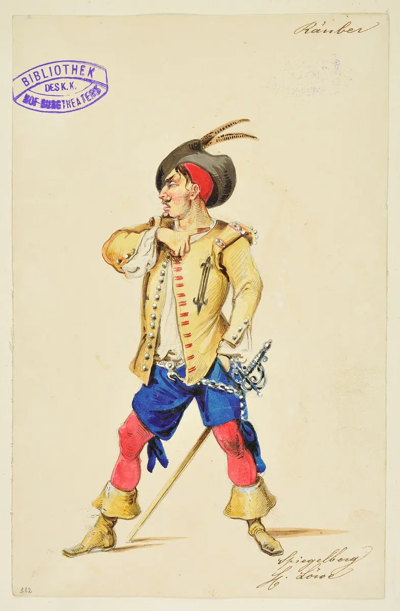 Die Räuber, Titel der Serie: Figurinen des k.k. Hof-Burgtheaters