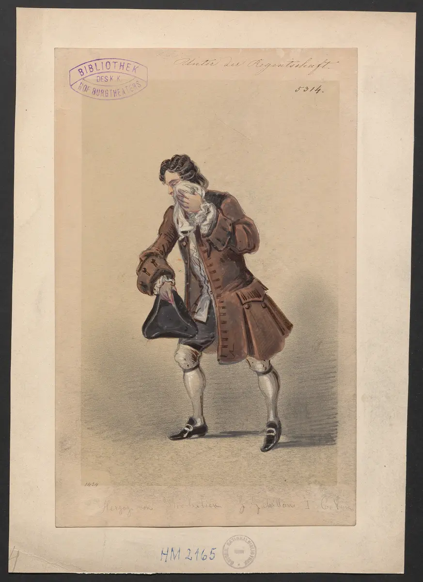 Unter der Regentschaft, Titel der Serie: Figurinen des k.k. Hof-Burgtheaters