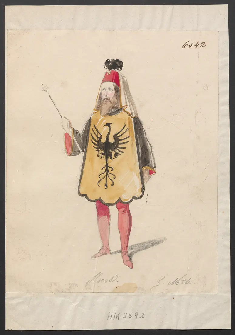 Heinrich von der Aue, Titel der Serie: Figurinen des k.k. Hof-Burgtheaters