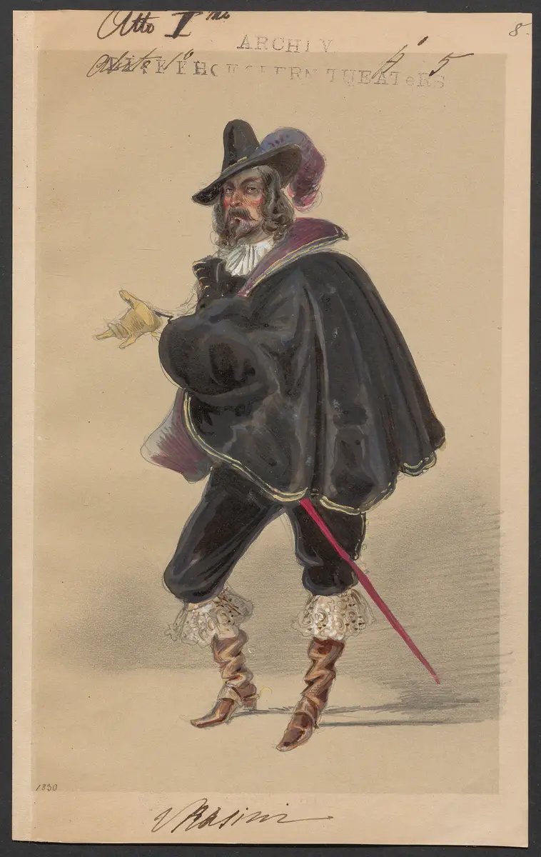 Die Gauklerin, Titel der Serie: Figurinen des k.k. Hofoperntheaters