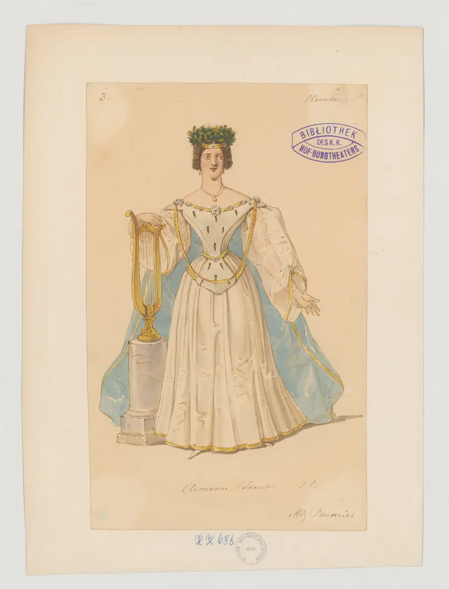 Clemence Isaure, Titel der Serie: Figurinen des k.k. Hof-Burgtheaters