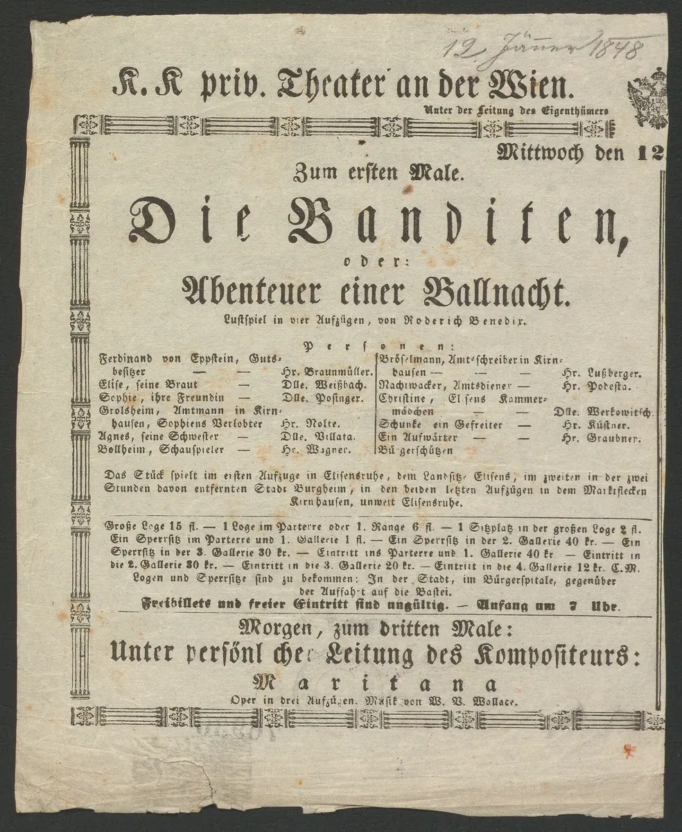 Die Banditen, oder Abenteuer einer Ballnacht