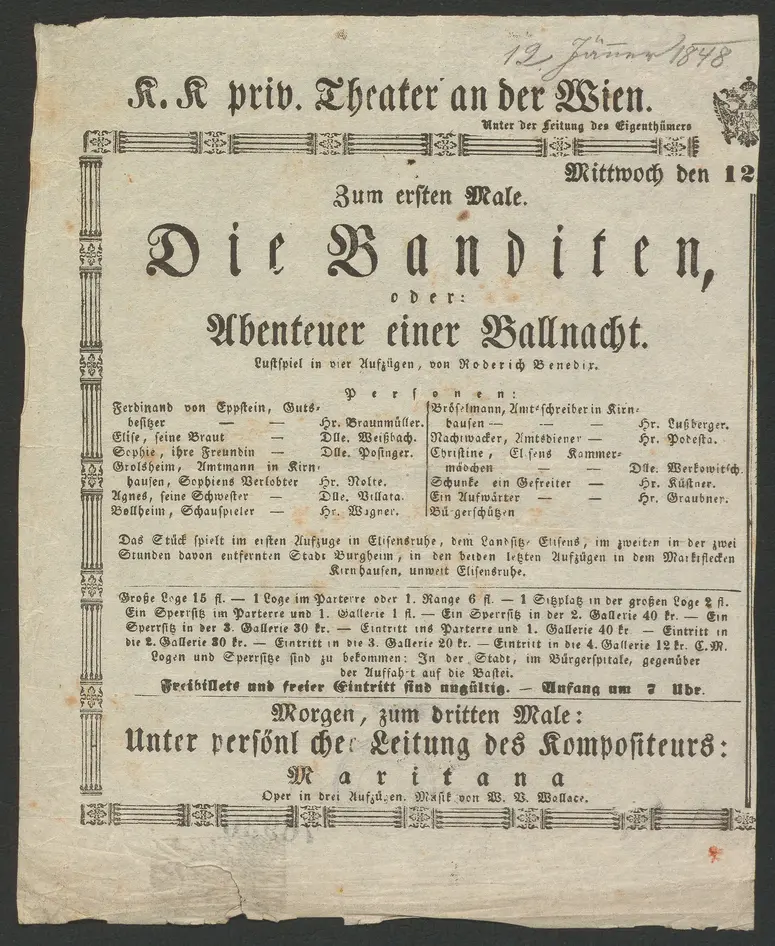 Die Banditen, oder Abenteuer einer Ballnacht