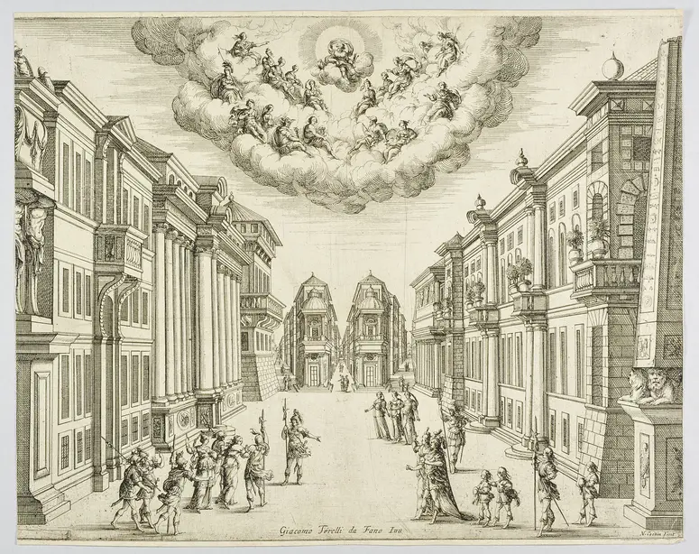 La finta pazza, Titel in Vorlageform: Feste Theatrali per la finta Pazza Drama del sig.r Giulio Strozzi [...]