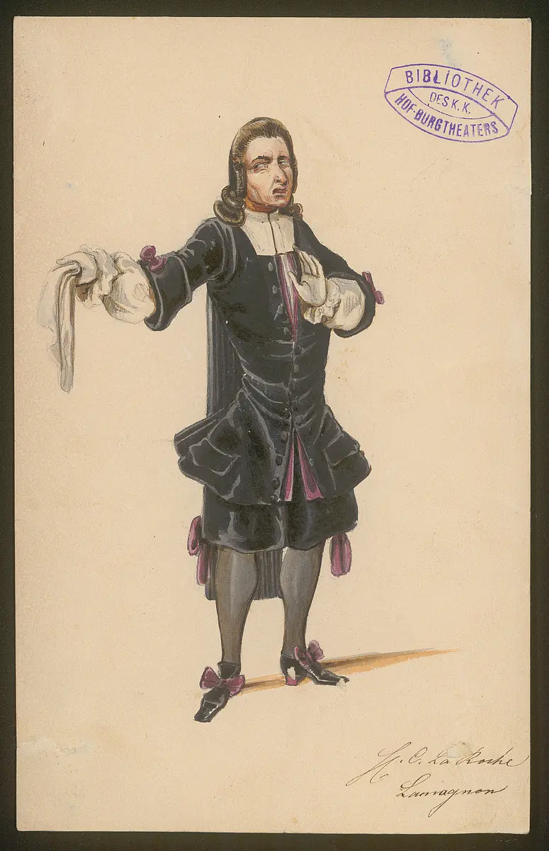 Das Urbild des Tartüffe, Titel der Serie: Figurinen des k.k. Hof-Burgtheaters