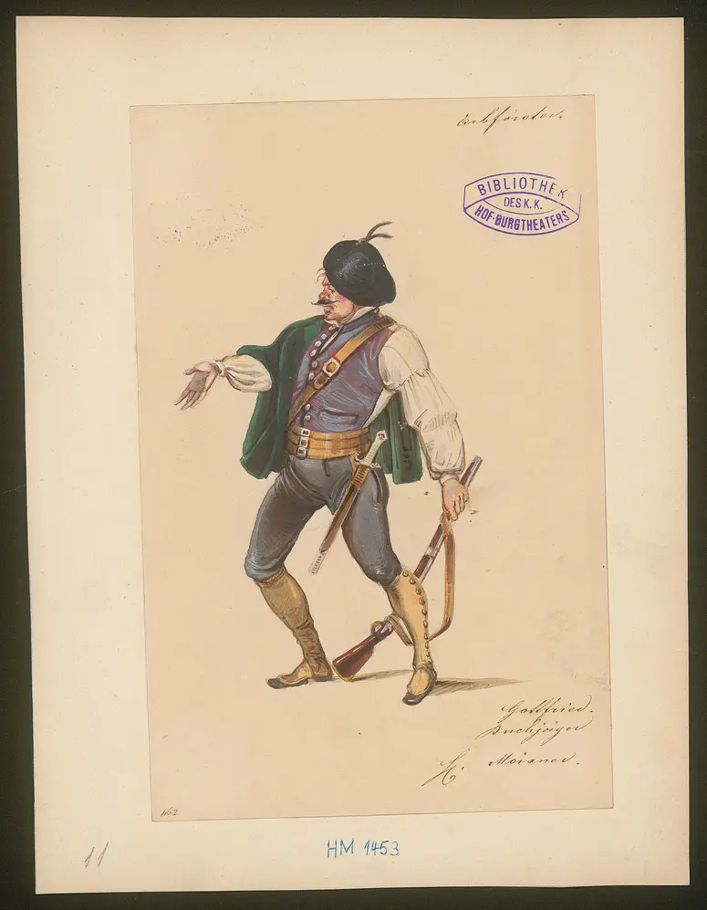 Der Erbförster, Titel der Serie: Figurinen des k.k. Hof-Burgtheaters