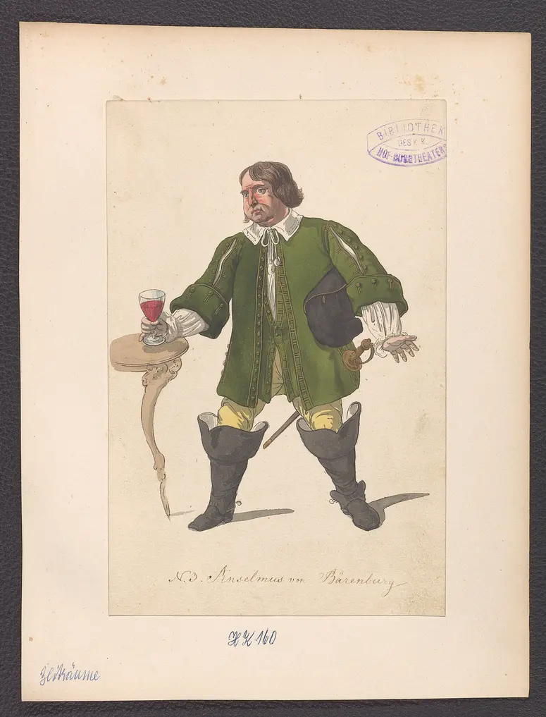 Die Zeitalter, Alternativtitel: Die Zeiträume, Titel der Serie: Figurinen des k.k. Hof-Burgtheaters