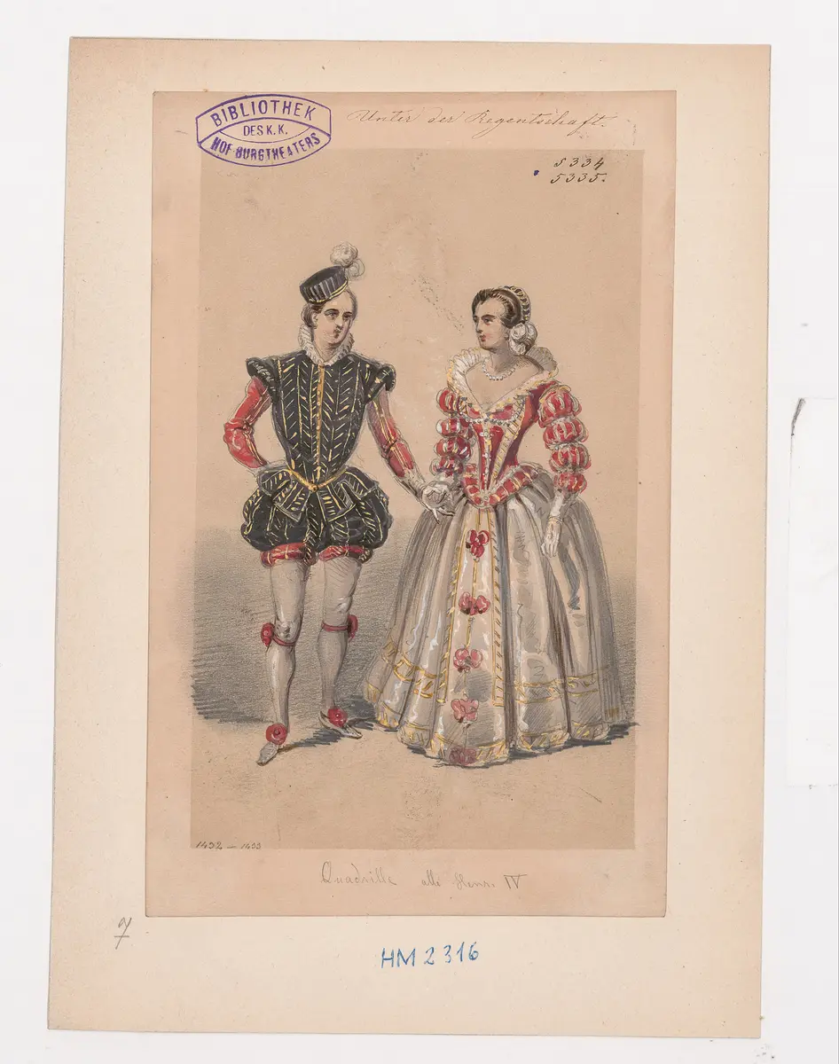 Unter der Regentschaft, Titel der Serie: Figurinen des k.k. Hof-Burgtheaters