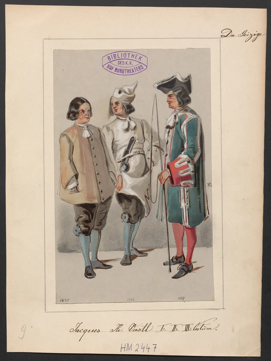 Der Geizige, Originaltitel: L'Avare, Titel der Serie: Figurinen des k.k. Hof-Burgtheaters
