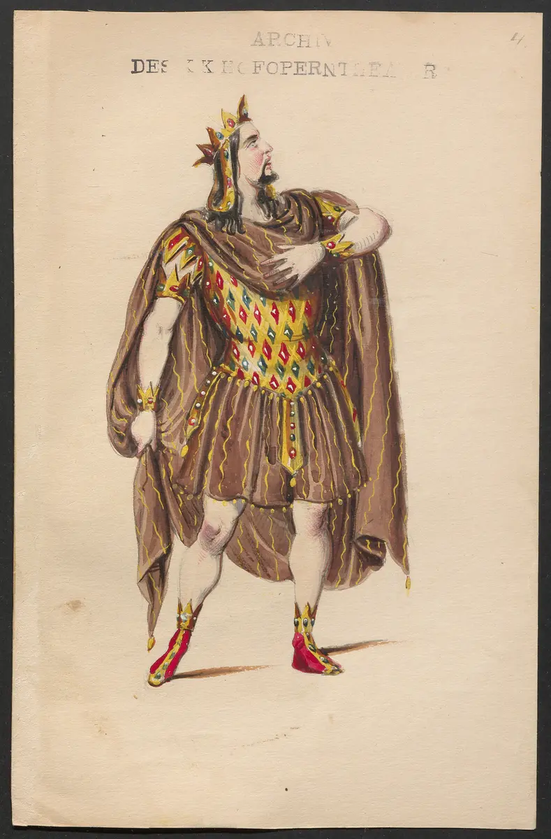Der Schutzgeist, Titel der Serie: Figurinen des k.k. Hofoperntheaters