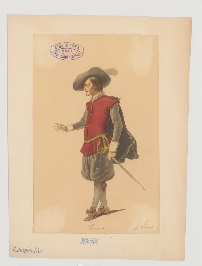 Der Widerspenstigen Zähmung, Originaltitel: The Taming of the Shrew, Titel der Serie: Figurinen des k.k. Hof-Burgtheaters