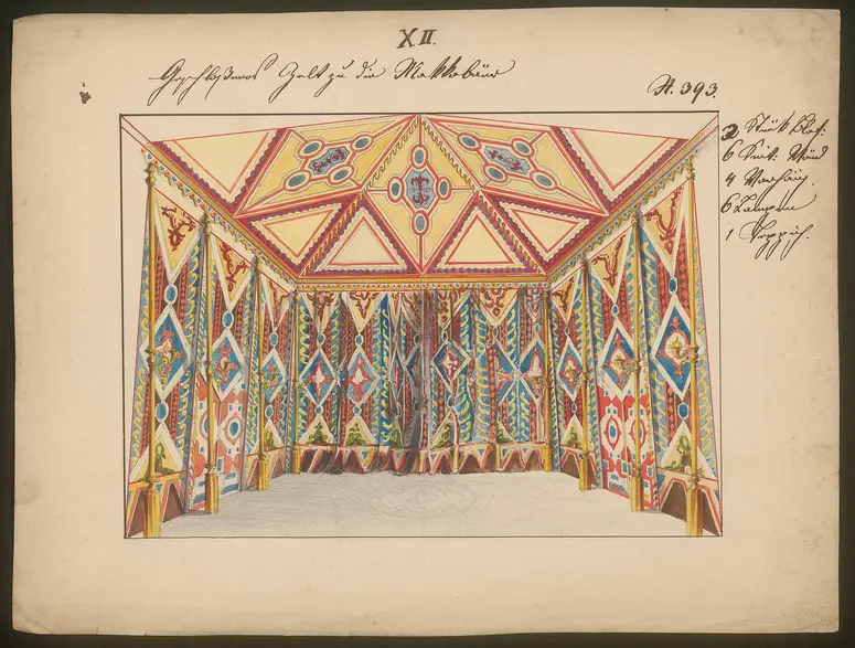 Die Makkabäer, Titel der Serie: Dekorationsfundus der Hoftheater (Altbestand aus der ersten Hälfte des 19. Jh.)