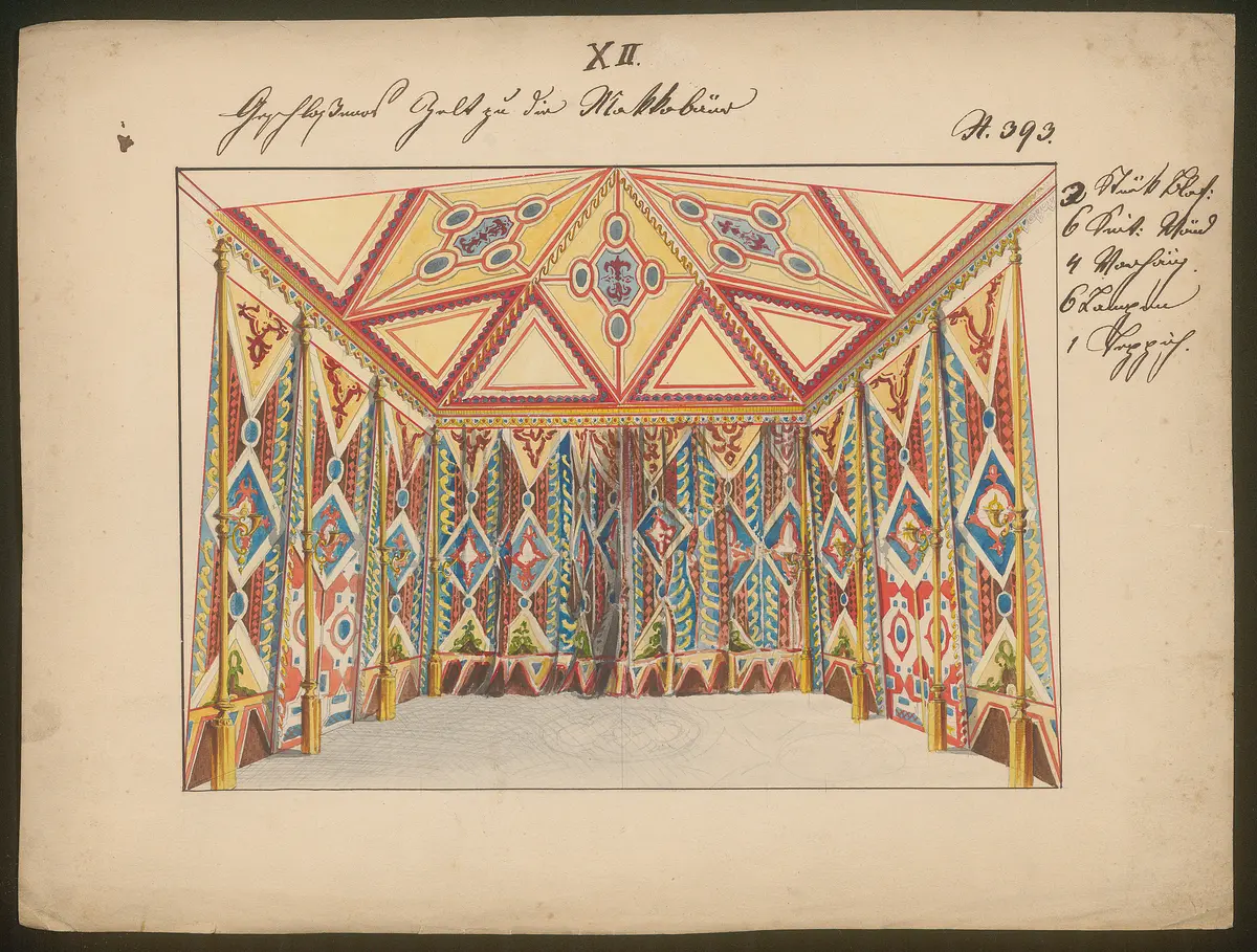 Die Makkabäer, Titel der Serie: Dekorationsfundus der Hoftheater (Altbestand aus der ersten Hälfte des 19. Jh.)