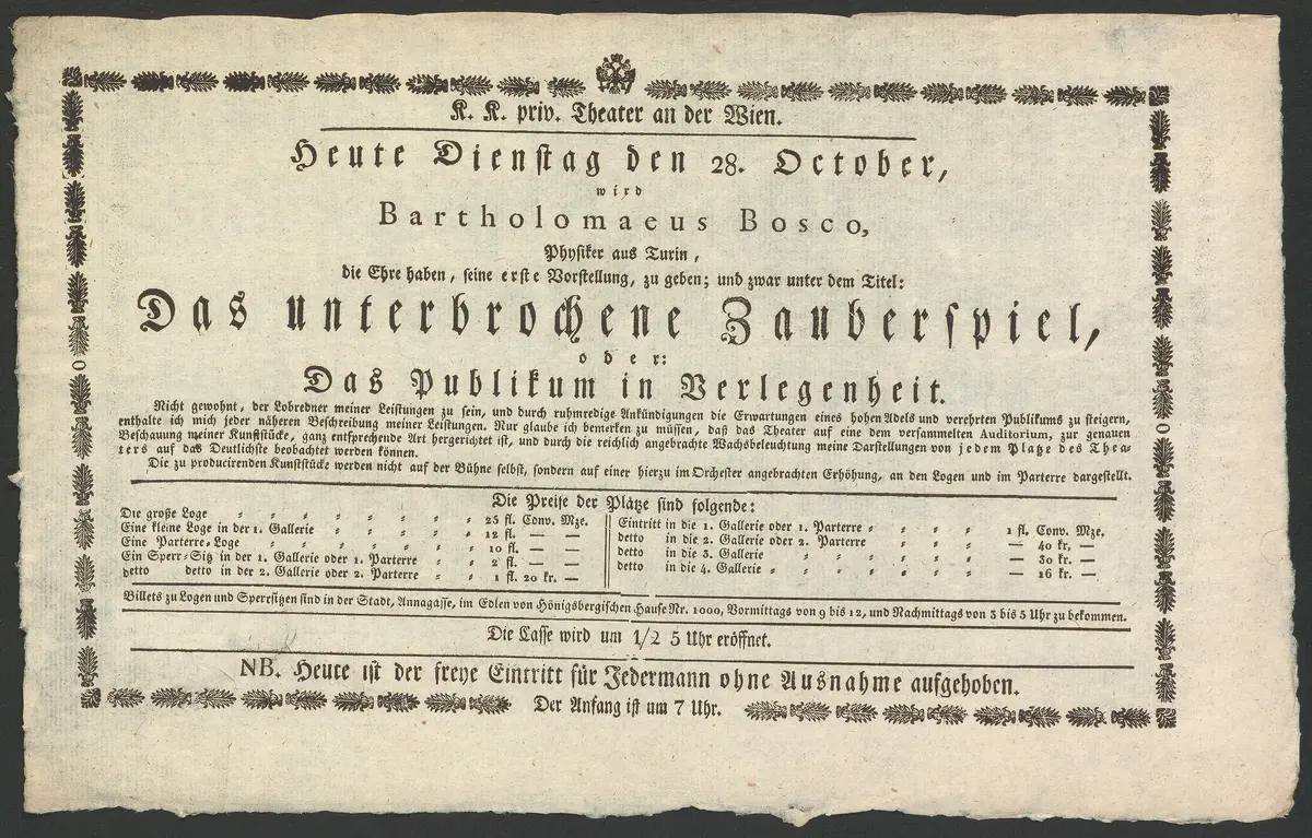 Das unterbrochene Zauberspiel, oder Das Publikum in Verlegenheit