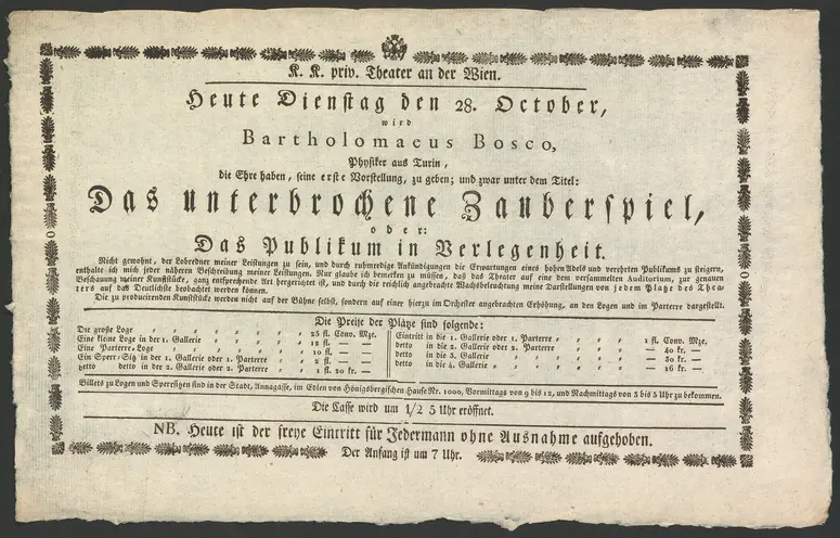 Das unterbrochene Zauberspiel, oder Das Publikum in Verlegenheit