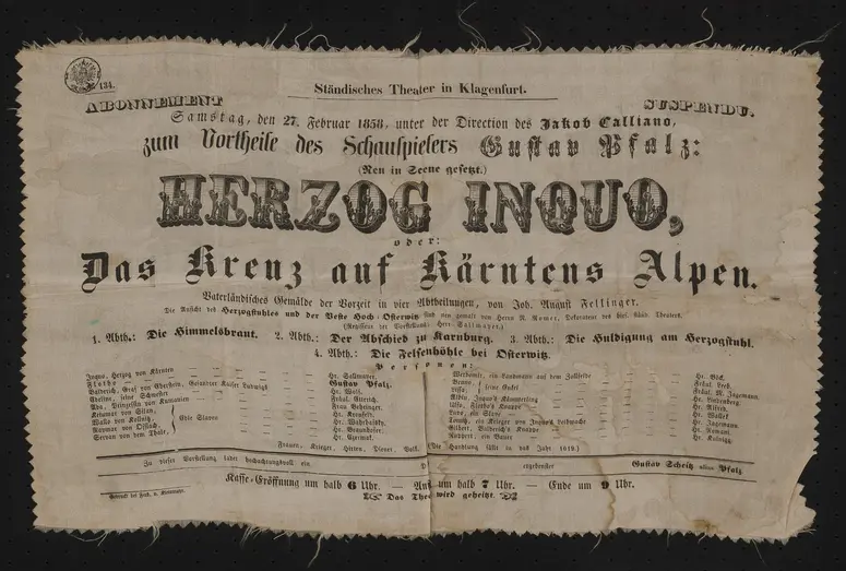 Herzog Inquo oder Das Kreuz auf Kärntens Alpen