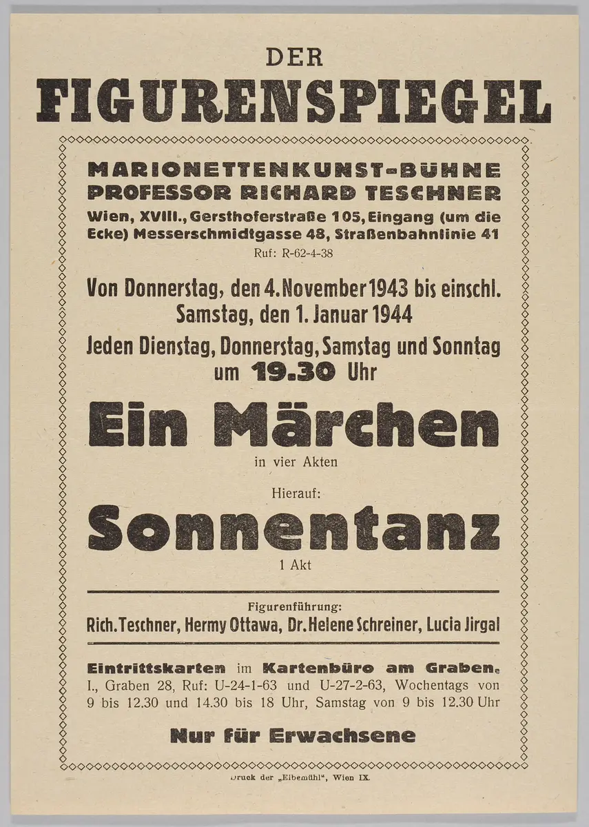 Der Figurenspiegel, Verweis auf Stücktitel: Ein Märchen, Verweis auf Stücktitel: Sonnentanz