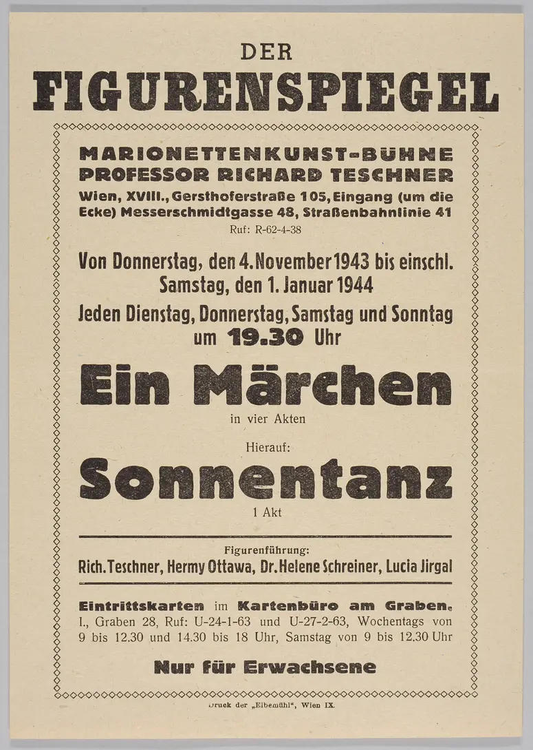 Der Figurenspiegel, Verweis auf Stücktitel: Ein Märchen, Verweis auf Stücktitel: Sonnentanz