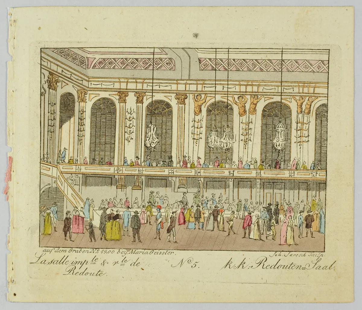 Wien, Redoutensaal, Titel in Vorlageform: La salle imp=le & r=le de Redoute / k.k. Redouten=Saal