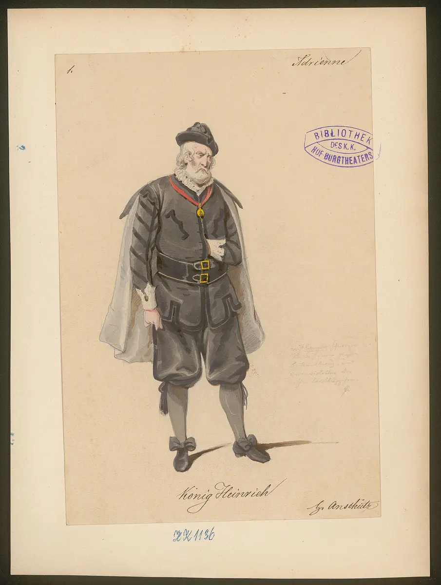 Adrienne, Titel der Serie: Figurinen des k.k. Hof-Burgtheaters