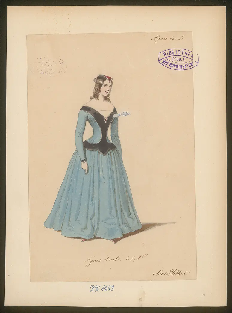 Agnes Sorel, Titel der Serie: Figurinen des k.k. Hof-Burgtheaters